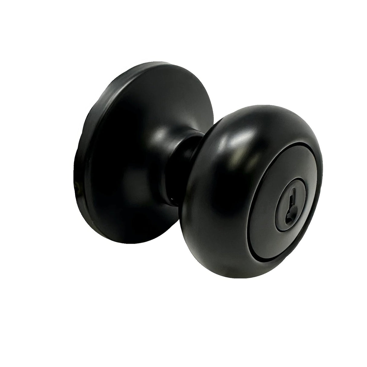 Weslock 00240S2S2FR23 matte black keyed entry door knob