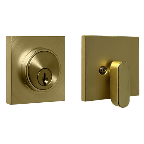 Weslock 00771-4-4FR22 satin brass single cylinder deadbolt