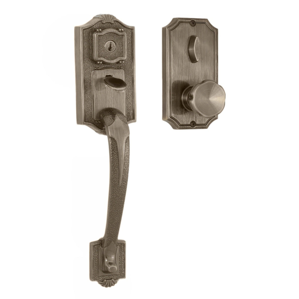 Weslock 01411-AEASL2D antique brass single cylinder handleset
