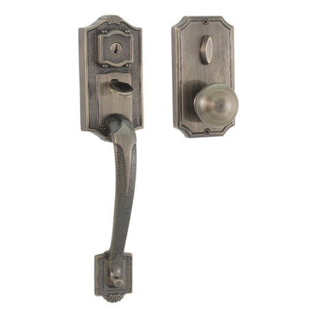 Weslock 01411-AIASL2D antique brass single cylinder handleset