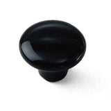Laurey 01715 017 Porcelain 1-1/2" Ceramic Cabinet Knob Black