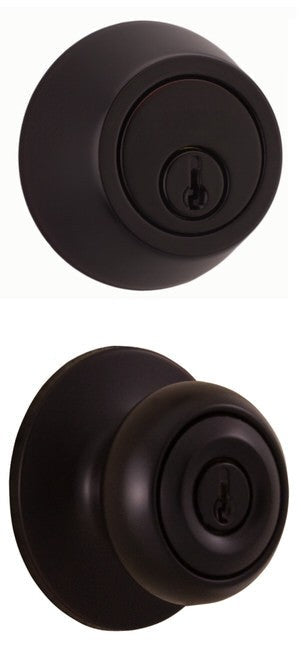 Weslock 02271G1G1FR22 oil rubbed bronze single cylinder deadbolt and keylock combo