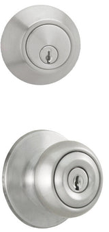 Weslock 02271GNGNFR22 satin nickel single cylinder deadbolt and keylock combo