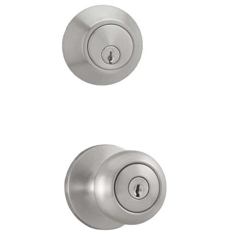 Weslock 02271SNSNFR22 satin nickel single cylinder deadbolt and keylock combo