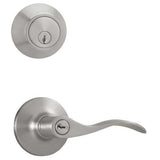 Weslock 02271XNXNFR22 satin nickel single cylinder deadbolt and keylock combo