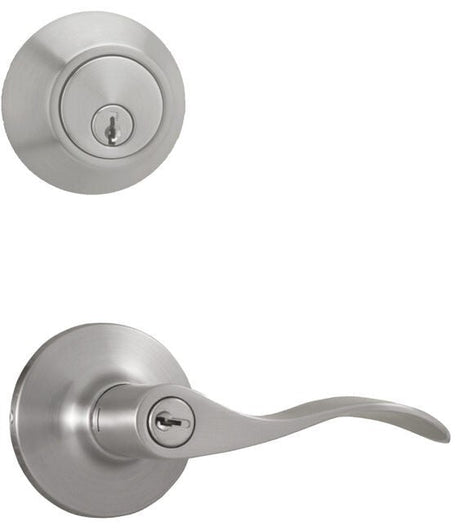Weslock 02271XNXNFR22 satin nickel single cylinder deadbolt and keylock combo