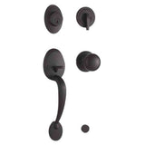 Weslock 02810-2S2FR2D matte black single cylinder handleset