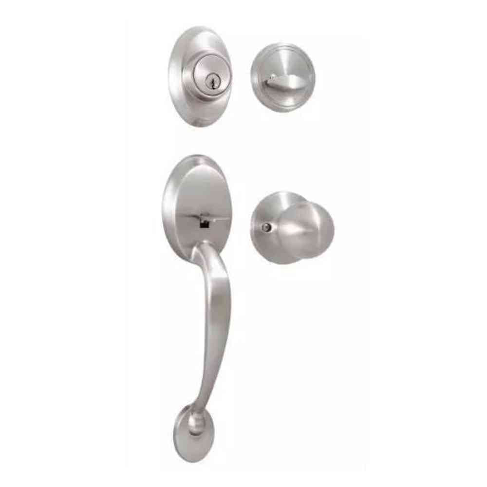 Weslock 02810-NGNFR2D satin nickel single cylinder handleset