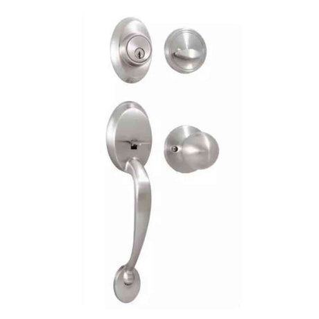 Weslock 02810-NGNFR2D satin nickel single cylinder handleset