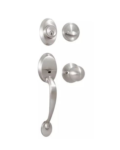 Weslock 02810-NGNFR2D satin nickel single cylinder handleset