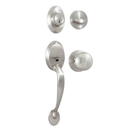 Weslock 02810-NSNFR2D satin nickel single cylinder handleset