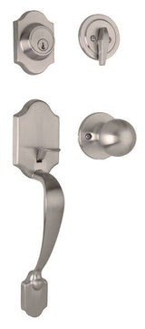 Weslock 02820-NGNFR2D satin nickel single cylinder handleset