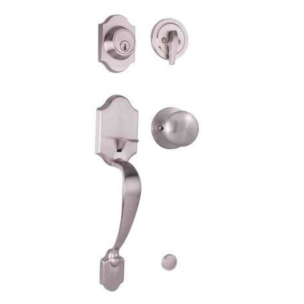 Weslock 02820-NSNFR2D satin nickel single cylinder handleset