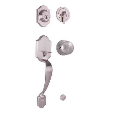 Weslock 02820-NSNFR2D satin nickel single cylinder handleset