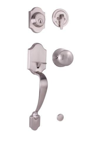 Weslock 02820-NSNFR2D satin nickel single cylinder handleset