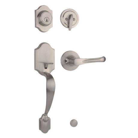 Weslock 02820-NVNFR2D satin nickel single cylinder handleset