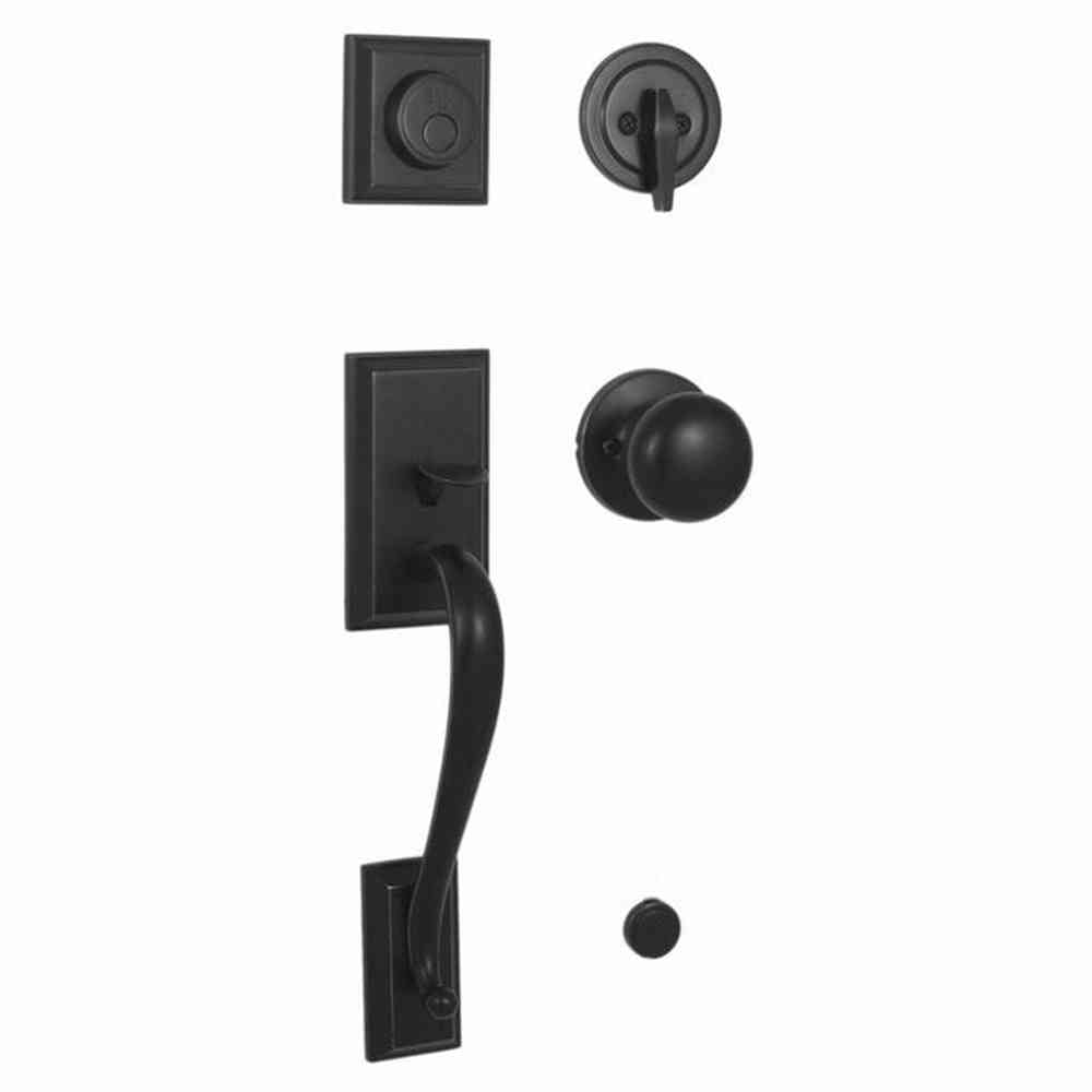 Weslock 02835-2S20020 matte black dummy handleset