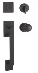 Weslock 02845-2S20020 matte black dummy handleset