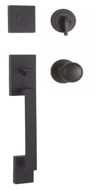 Weslock 02845-2S20020 matte black dummy handleset