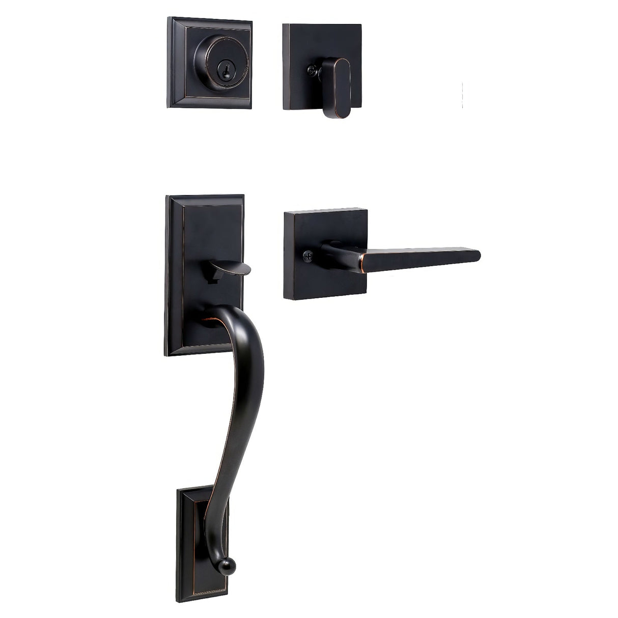 Weslock 02860-171FR2D oil rubbed bronze single cylinder handleset