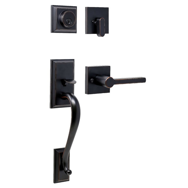 Weslock 02860-191FR2D oil rubbed bronze single cylinder handleset