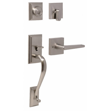 Weslock 02860-N7NFR2D satin nickel single cylinder handleset