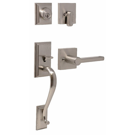 Weslock 02860-N9NFR2D satin nickel single cylinder handleset