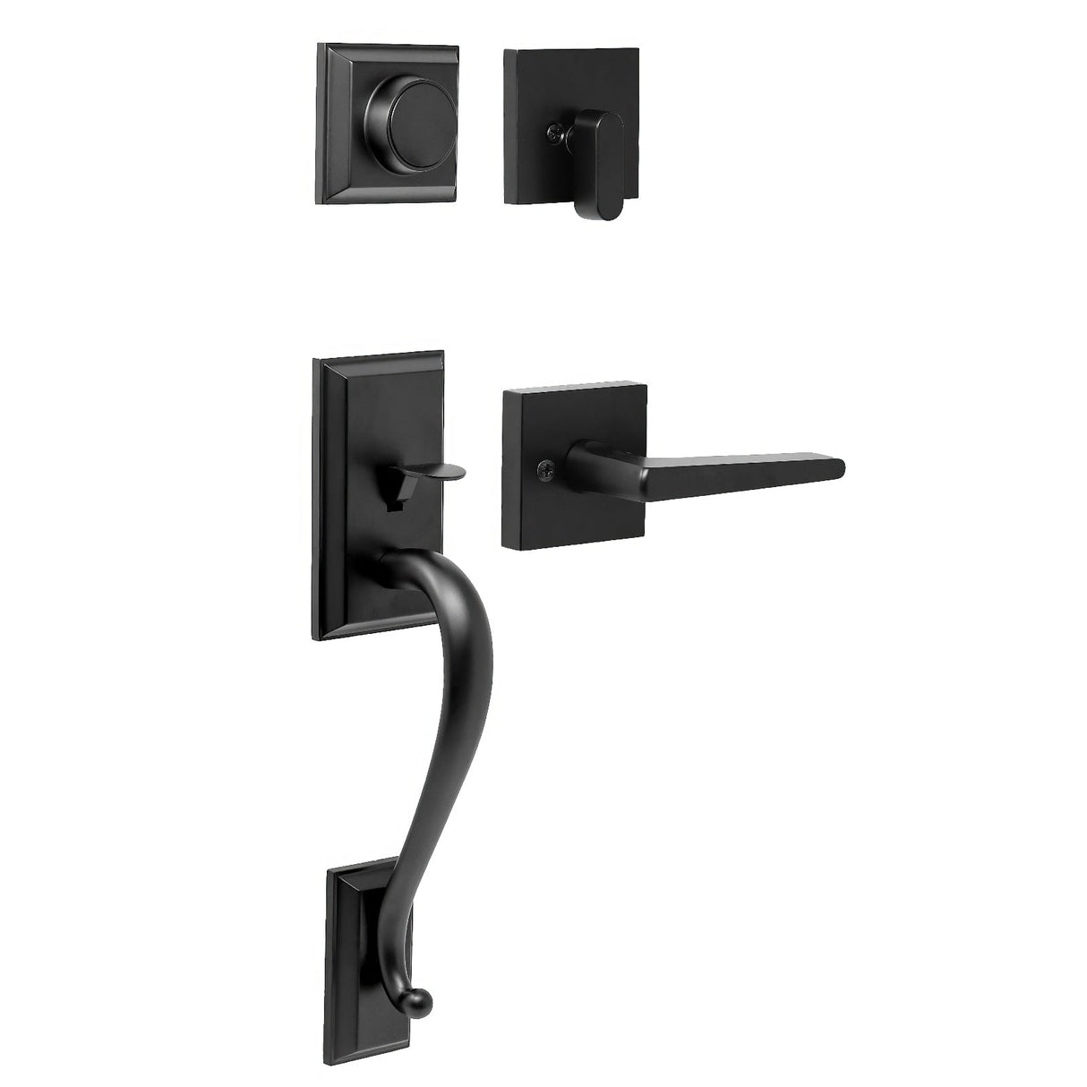 Weslock 02865-2720020 matte black dummy handleset