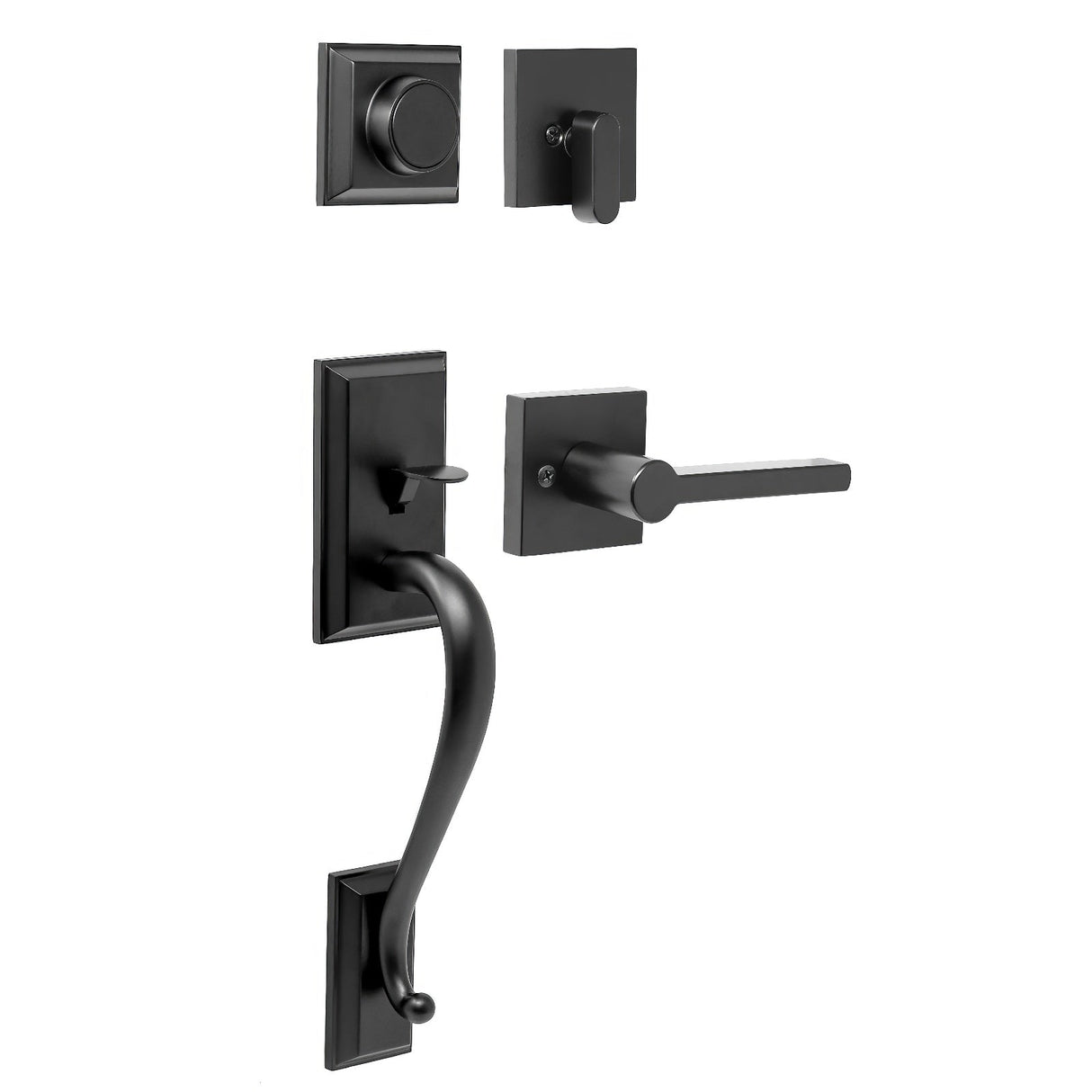 Weslock 02865-2920020 matte black dummy handleset