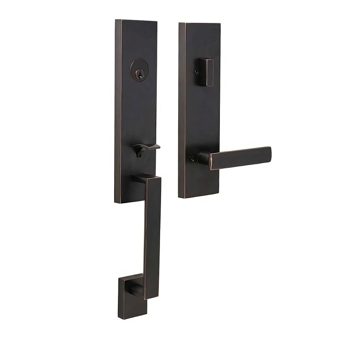 Weslock 02870-131SL2D oil rubbed bronze single cylinder handleset