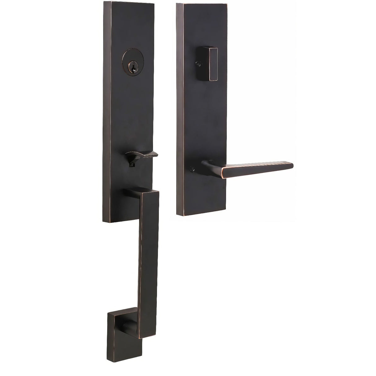 Weslock 02870-171SL2D oil rubbed bronze single cylinder handleset