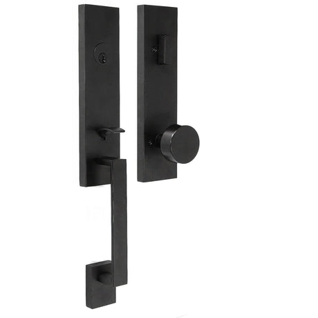 Weslock 02870-242SL2D matte black single cylinder handleset