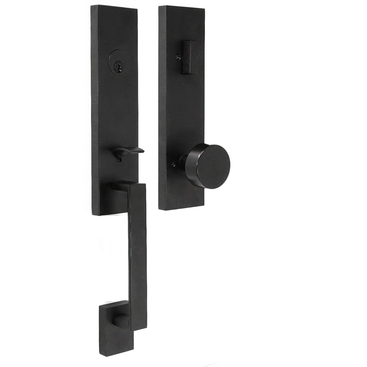 Weslock 02870-242SL2D matte black single cylinder handleset