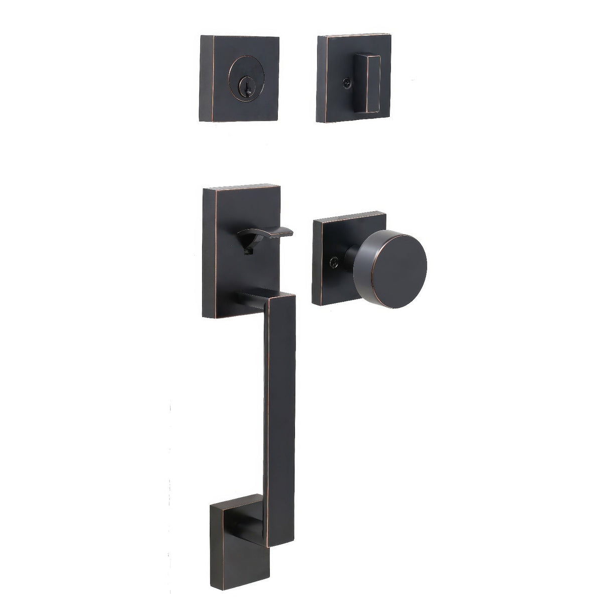Weslock 02880-141FR2D oil rubbed bronze single cylinder handleset