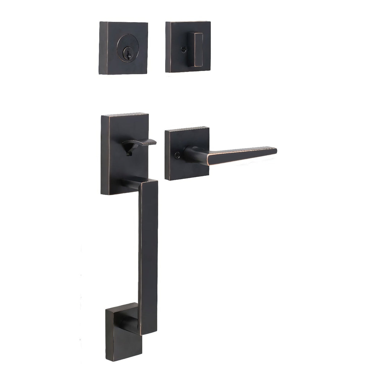 Weslock 02880-171FR2D oil rubbed bronze single cylinder handleset