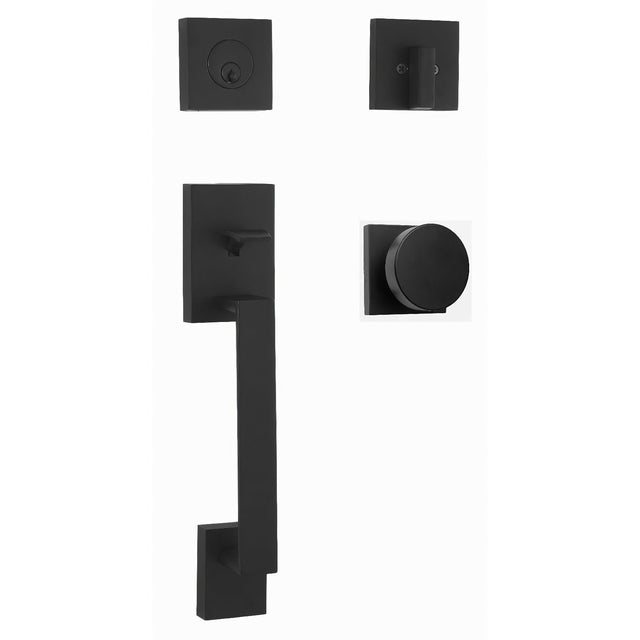 Weslock 02880-242FR2D matte black single cylinder handleset