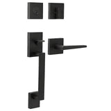 Weslock 02880-272FR2D matte black single cylinder handleset