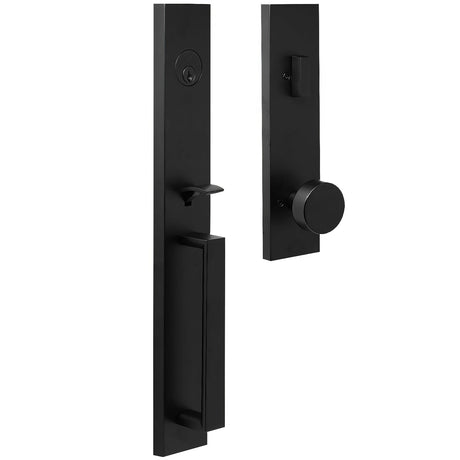 Weslock 02890-242SL2D matte black single cylinder handleset