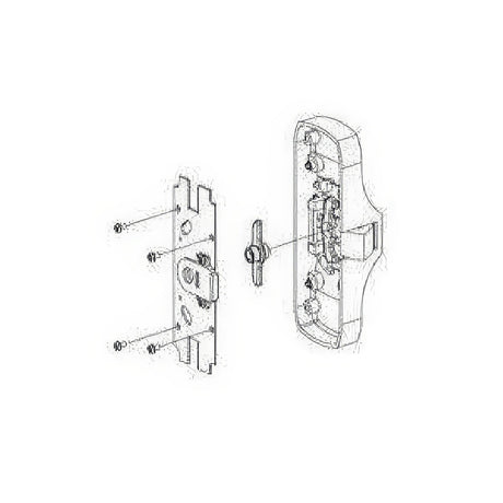 Von Duprin 0501013 polished brass night latch backplate conversion kit
