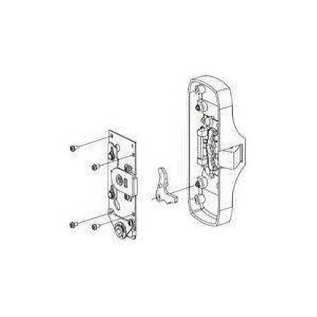Von Duprin 0501034 satin brass knob / lever backplate conversion kit
