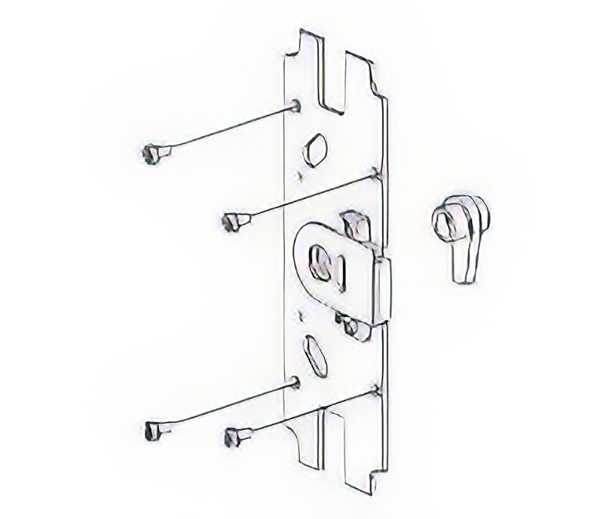 Von Duprin 0501063 polished brass night latch backplate conversion kit