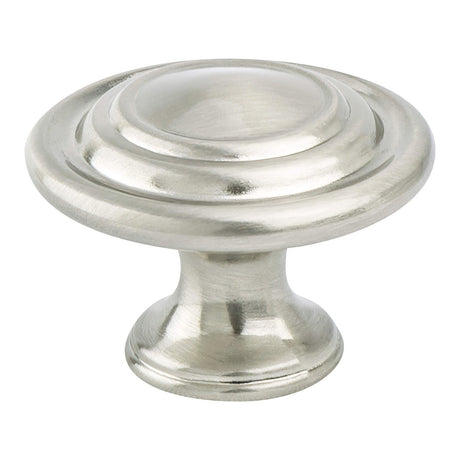 Berenson 0931-1BPN-P brushed nickel round cabinet knob