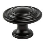 Berenson 0935-155-P matte black round cabinet knob