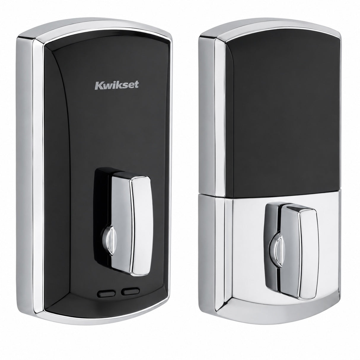 Kwikset 1000 20 Min UL Unite Electronic Smart MF Deadbolt in Bright Chrome by Satin Chrome
