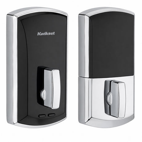 Kwikset 1000 20 Min UL Unite Electronic Smart MF Deadbolt in Bright Chrome by Satin Chrome