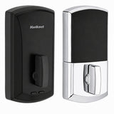 Kwikset 1000 20 Min UL Unite Electronic Smart MF Deadbolt in Matte Black by Bright Chrome
