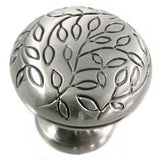 MNG Hardware 10221 102 1-1/4" Round Vine Cabinet Knob Satin Nickel