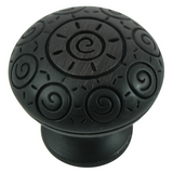 MNG Hardware 10313 103 1-1/4" Sun Swirl Round Cabinet Knob Oil Rubbed Bronze