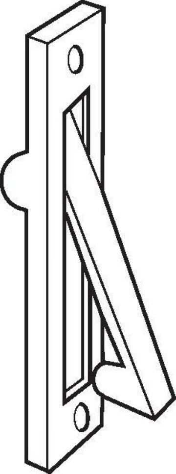 Don-Jo 106619 edge pulls in polished brass, additional view