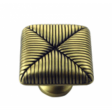 MNG Hardware 10710 107 1-3/8" Seat Cushion Cabinet Knob Satin Antique Brass